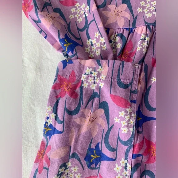 Tea Collection New With Tags Girl's Floral Knit Long Sleeve Dress- Size 14 - Picture 6 of 10